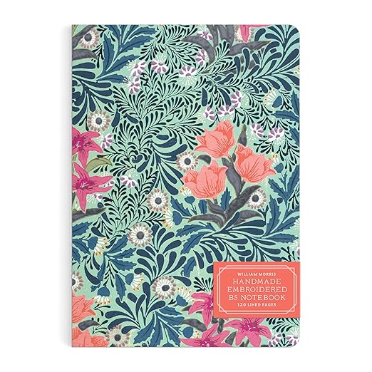 William Morris Bower Handmade Embroidered B5 Journal