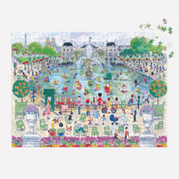 Springtime In Paris – 1000 Piece Michael Storrings Puzzle Featuring The Ornamental Grand Bassin Pond In The Spring, Floral Shades