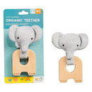 Baby Teething Toy Made with Organic Cotton and Beechwood