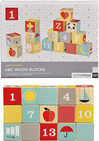 ABC Wooden Blocks, Set of 15 – Solid Wooden Blocks