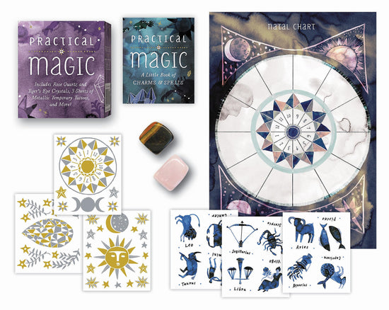 Practical Magic: Includes Rose Quartz and Tiger's Eye Crystals, 3 Sheets of Metallic Tattoos, and More! (The Little Book of Magic)