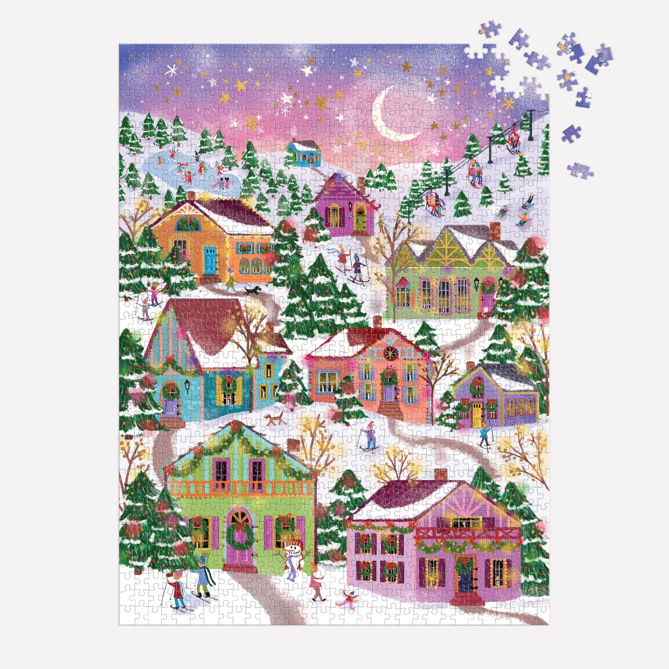 Snowcap Village 1000 Piece Foil Puzzle