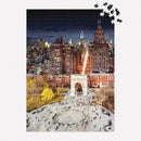 Washington Square Park – 1000 Piece Stephen Wilkes Jigsaw Puzzle Featuring Beautiful Day To Night Photography Of Iconic NYC Park