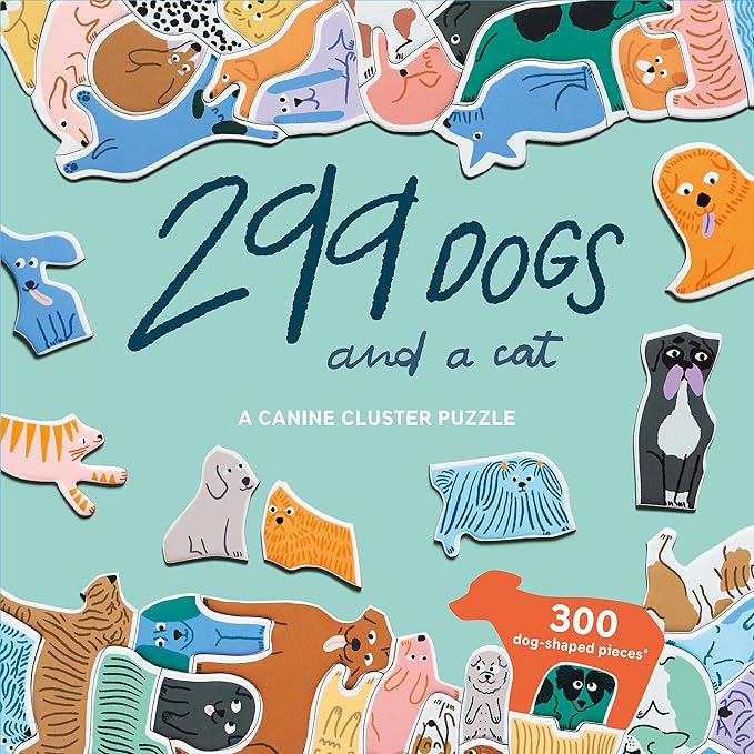 299 Dogs and a Cat: A 300 Piece Canine Cluster Puzzle