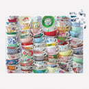 Teacups 1000 Piece Puzzle Featuring A Regency Core Mix Of Vibrant Teacups