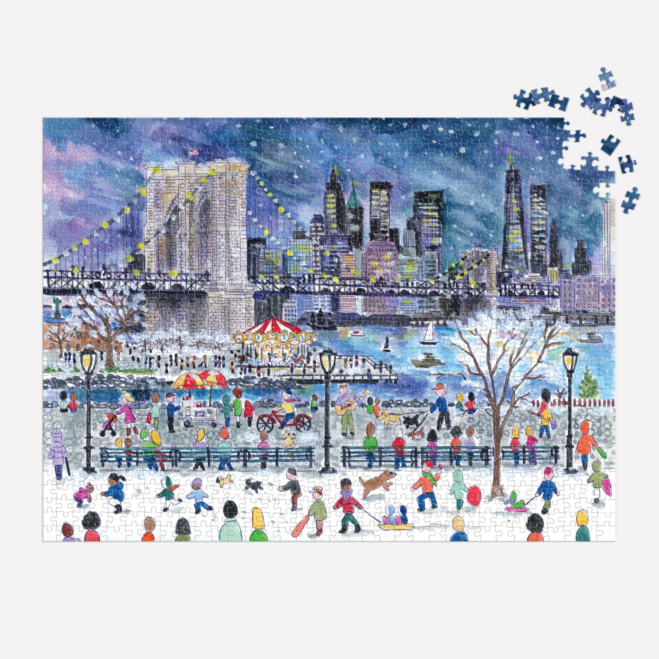 Snowfall Over New York City 1000 Piece Puzzle