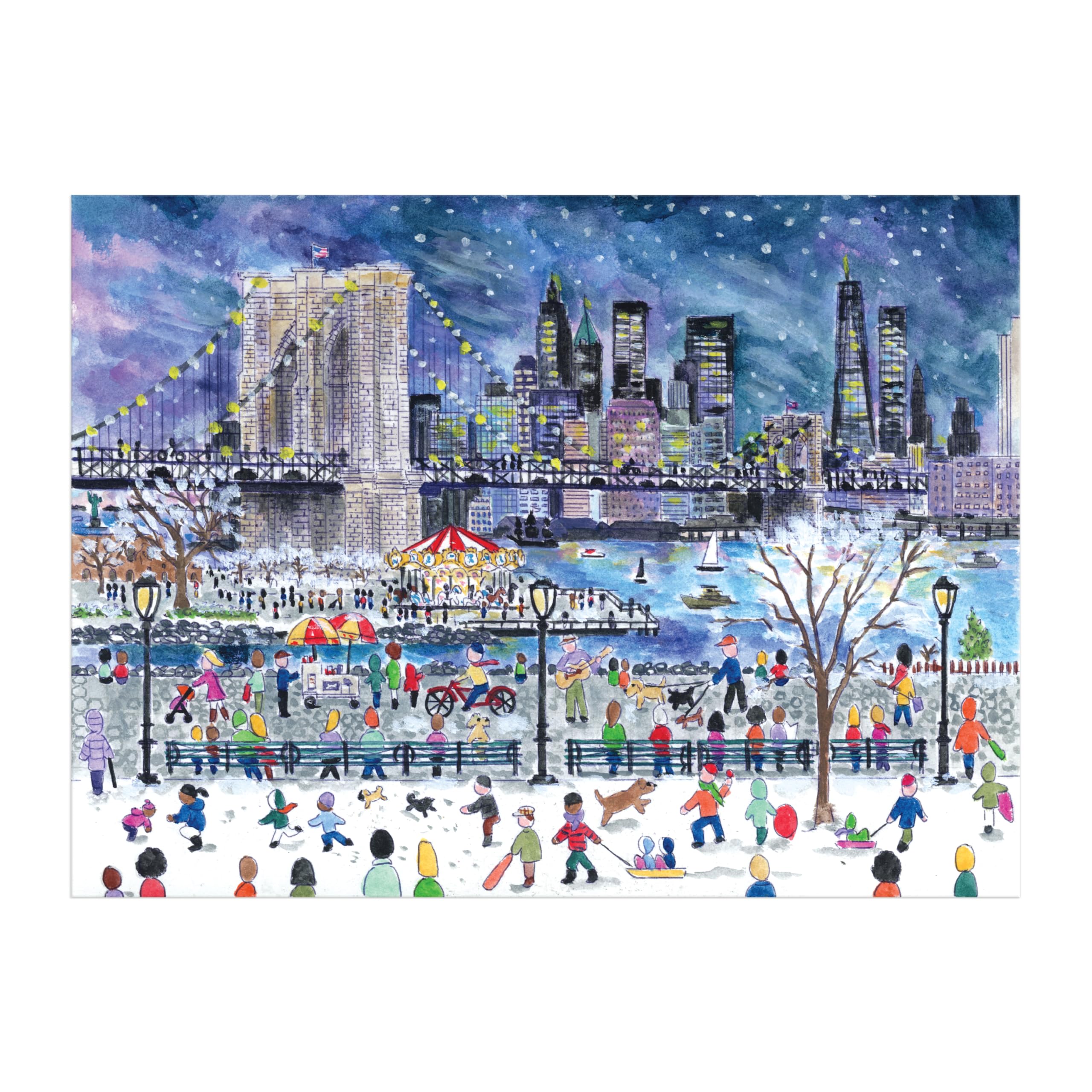 Snowfall Over New York City 1000 Piece Puzzle