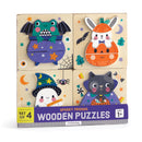 Halloween Set of 4 Wood Puzzles
