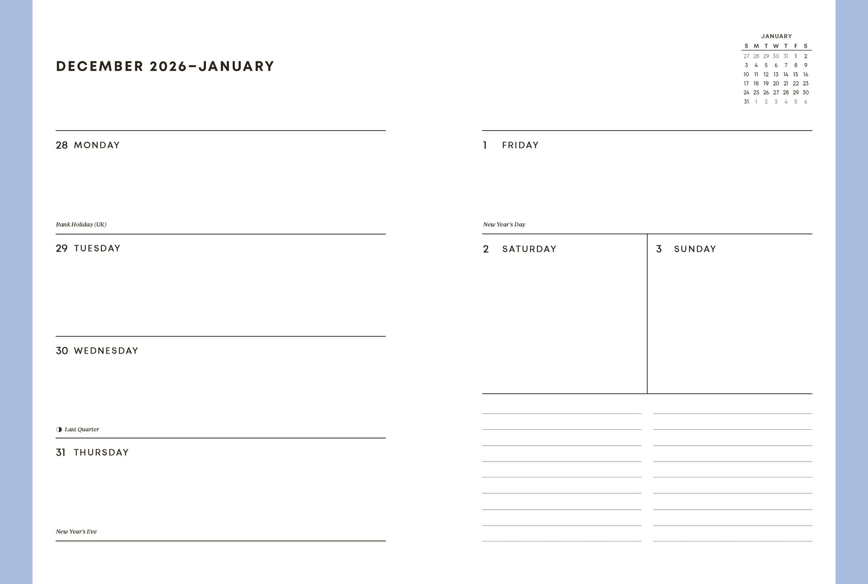 Studio Ghibli My Neighbor Totoro 2027 12-Month Weekly Planner