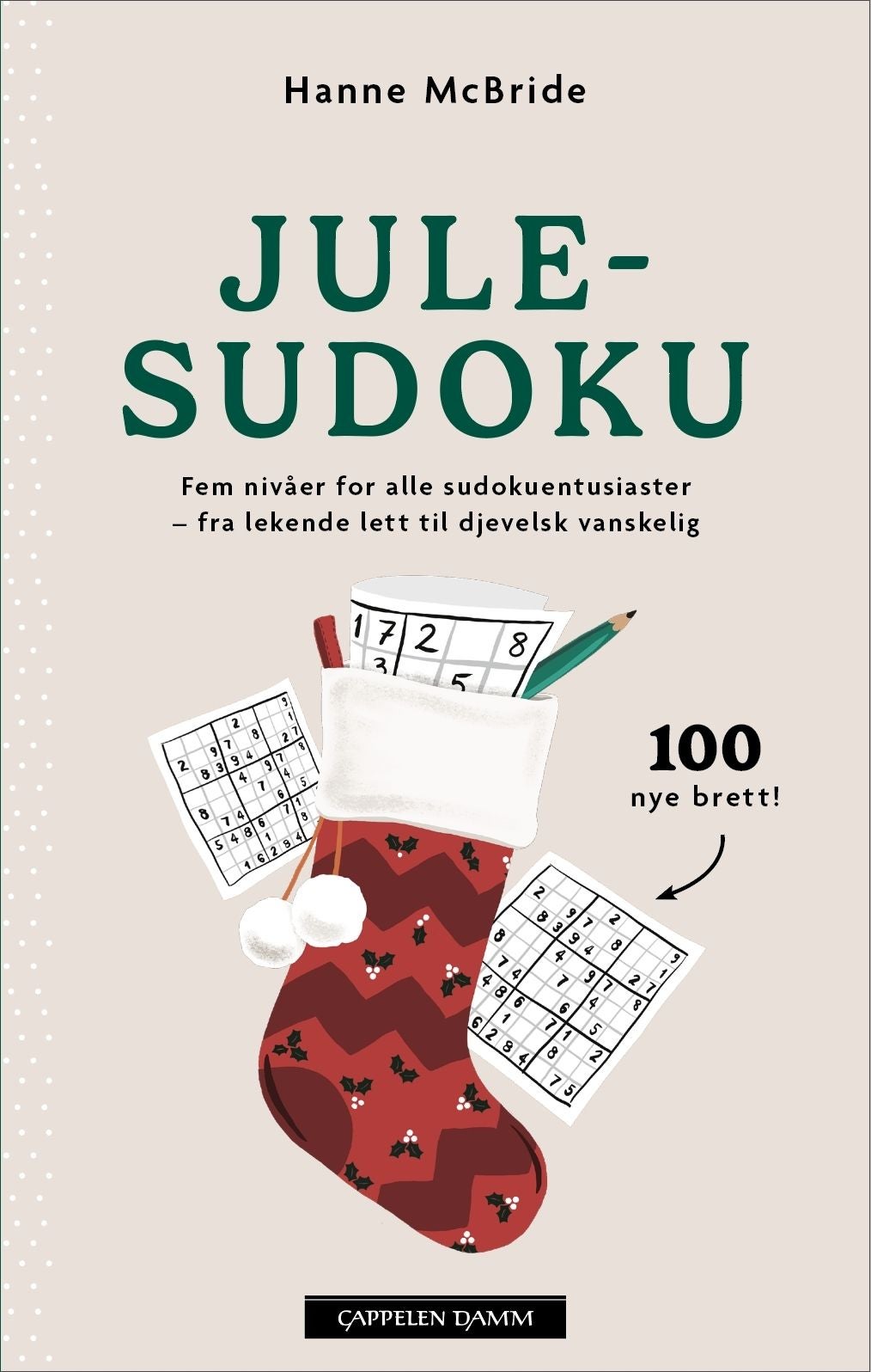 Julesudoku 2026 - fem nivåer for alle sudokuentusiaster – fra lekende lett til djevelsk vanskelig