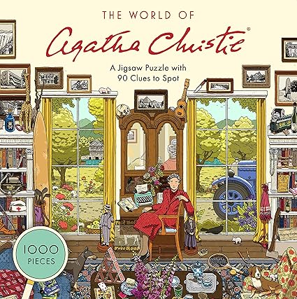 The World of Agatha Christie: 1000-piece Jigsaw Puzzle with 90 Clues to Spot, Puzzle for fans of Agatha Christie