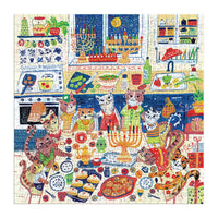 Happy Hanukcats 500 Piece Puzzle