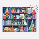 Deck The Shelves – 1000 Piece Puzzle Fun and Challenging Activity with Bright and Bold Artwork of A Christmas Holiday Shelf for Adults and Families