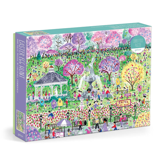 Easter Egg Hunt – 1000 Piece Michael Storrings Puzzle Featuring The Spirit Of Easter Festivities At A Whimsical Park, [Various]