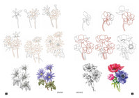 Hvordan tegne blomster steg for steg