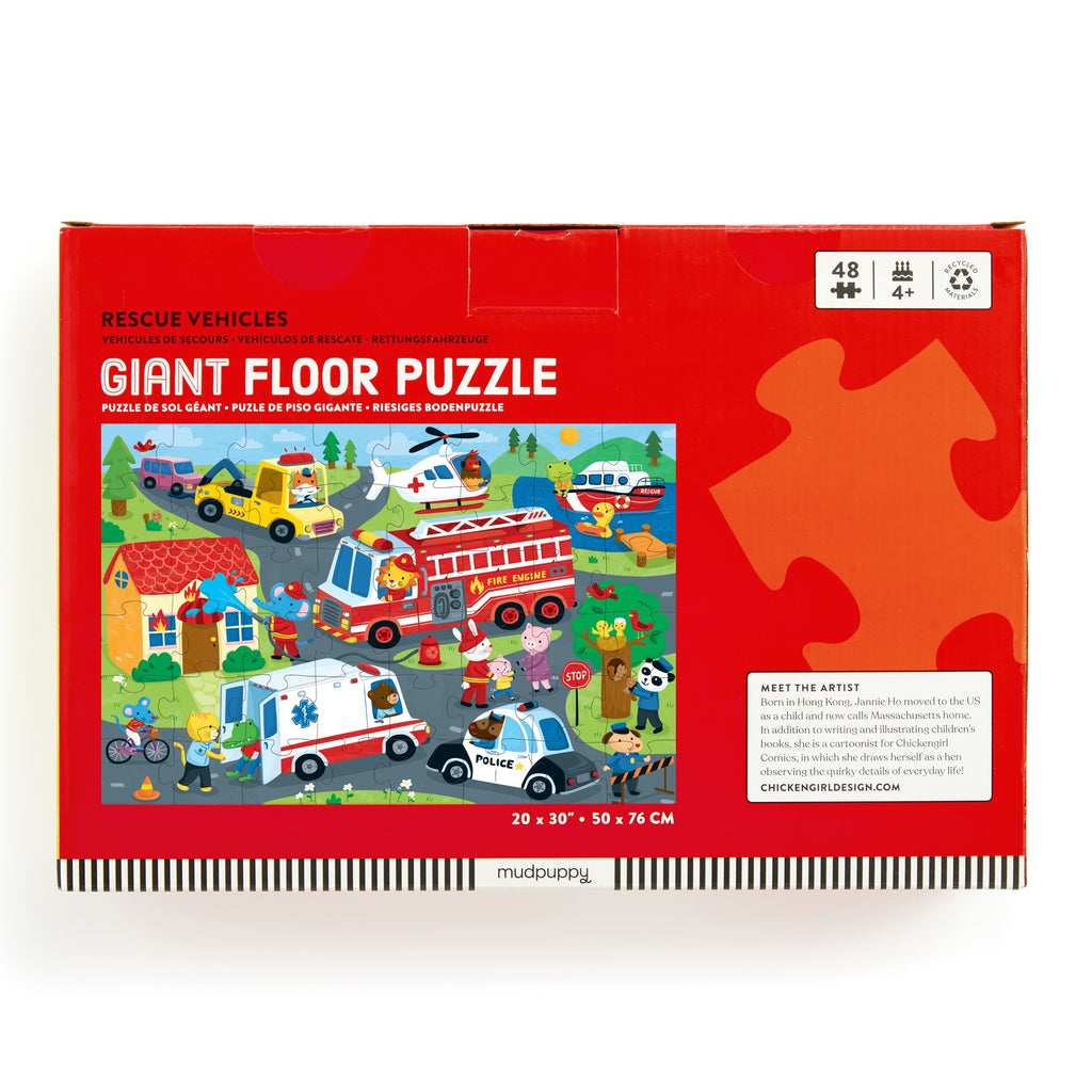 Rescue Vehicles 48 Piece Giant Floor Puzzle