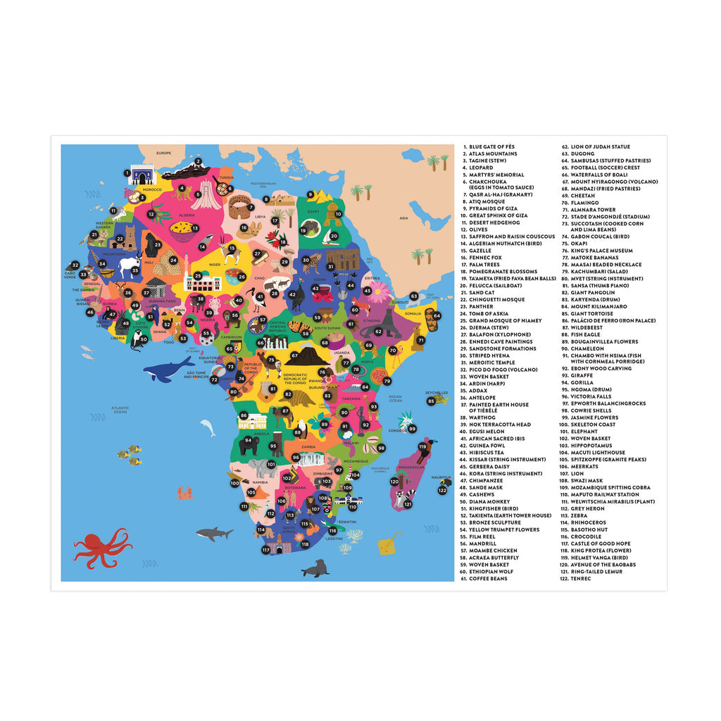 Map of Africa 70 Piece Geography Puzzle