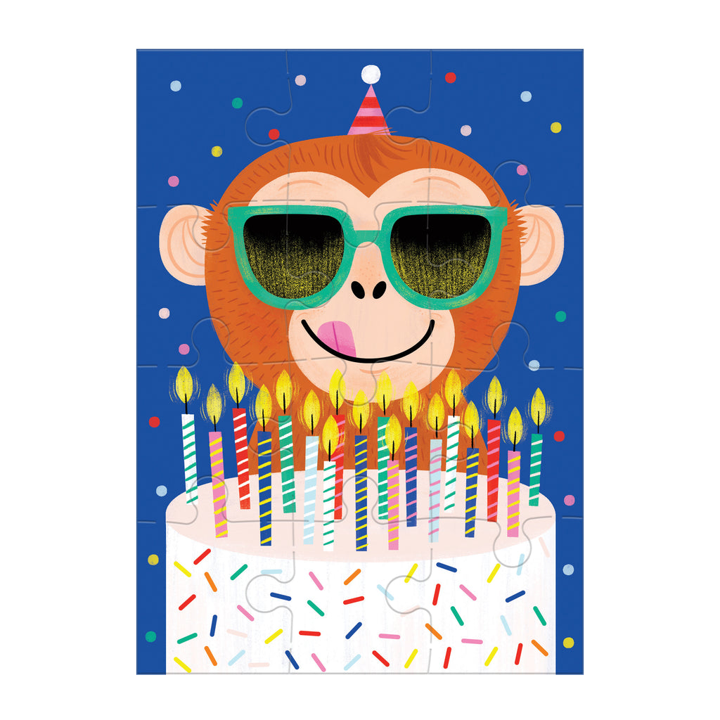 Monkey Cake Greeting Card Puzzle