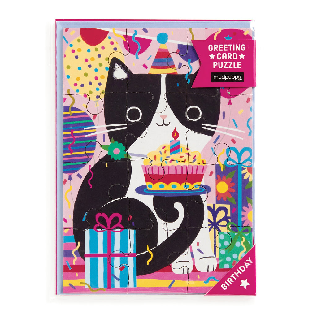 Purr-fect Cat Birthday Greeting Card Puzzle