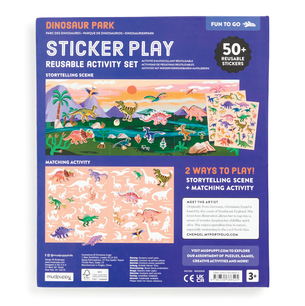 Dinosaur Park Sticker Play Reusable Activity Set