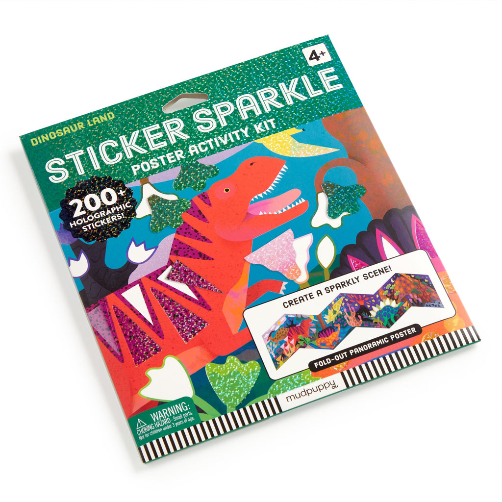 Dinosaur Land Sticker Sparkle Poster Activity Kit