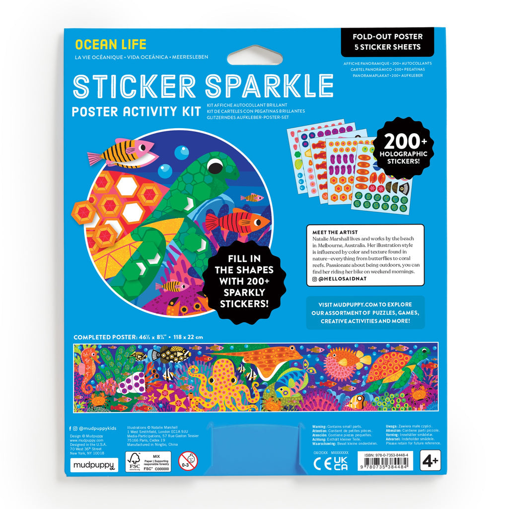 Ocean Life Sticker Sparkle Poster Activity Kit