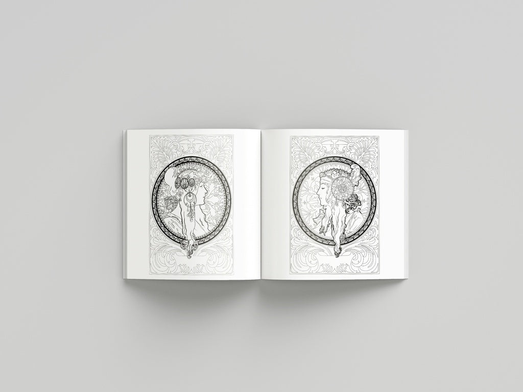 Alphonse Mucha Coloring Book