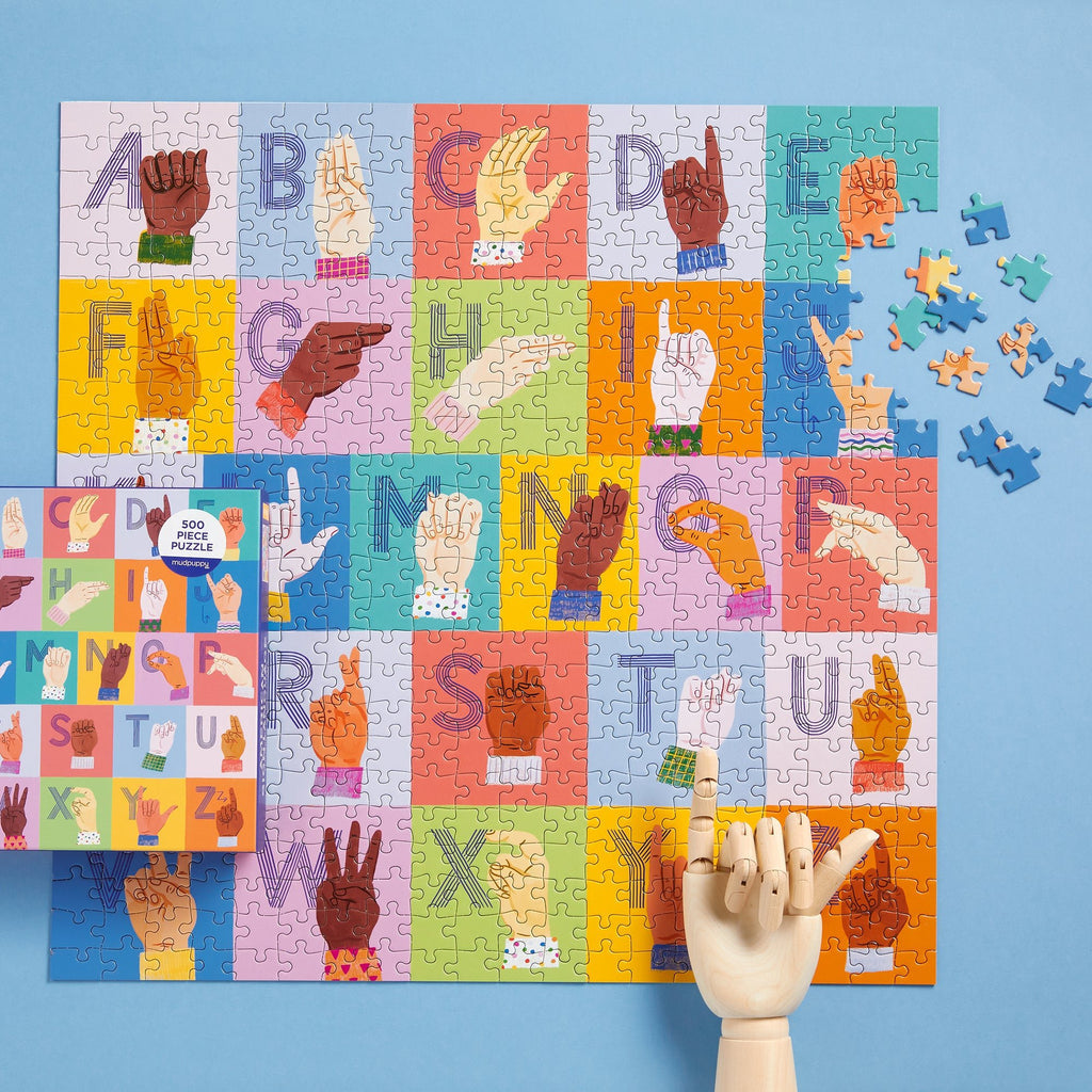American Sign Language Alphabet 500 Piece Family Puzzle