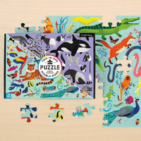 Animal Kingdom 100 Piece Double-Sided Puzzle