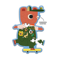 Cinnamon Bear 48 Piece Scratch and Sniff Shaped Mini Puzzle
