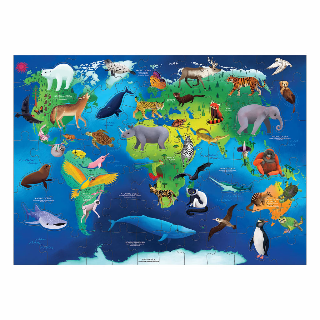 Endangered Species Around the World 80 Piece Geography Puzzle