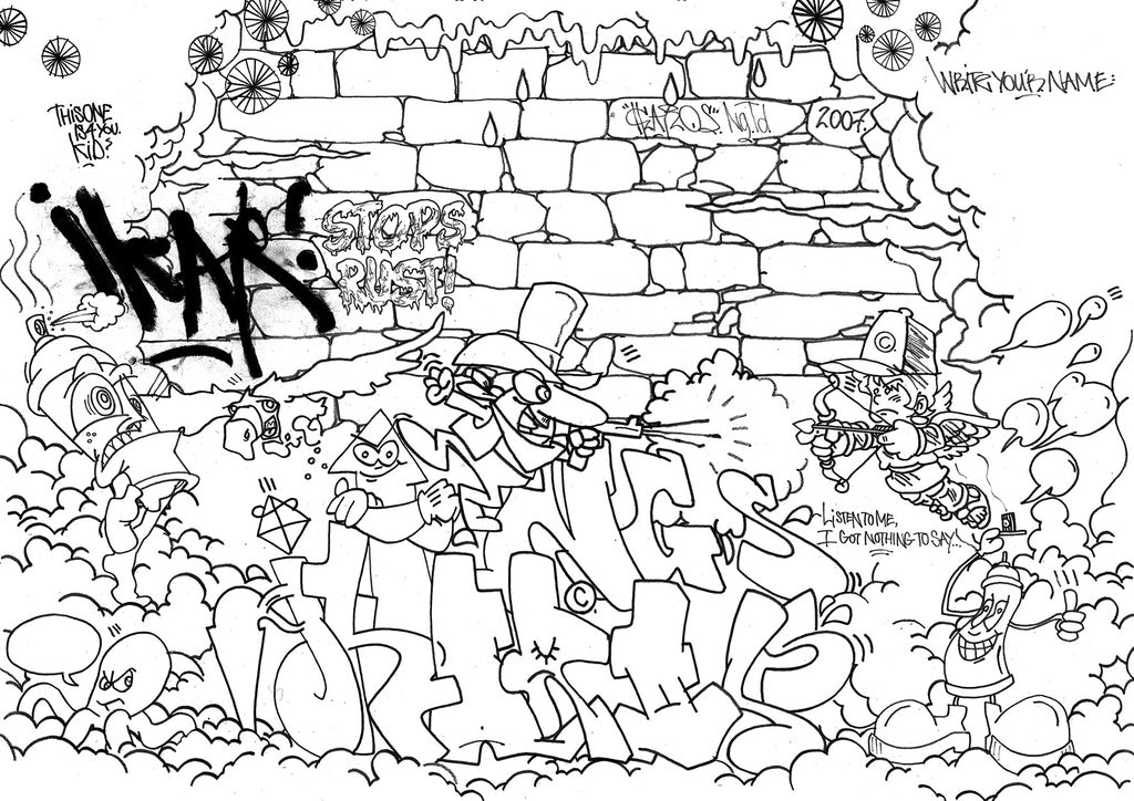 Graffiti Coloring Book Vol. 1