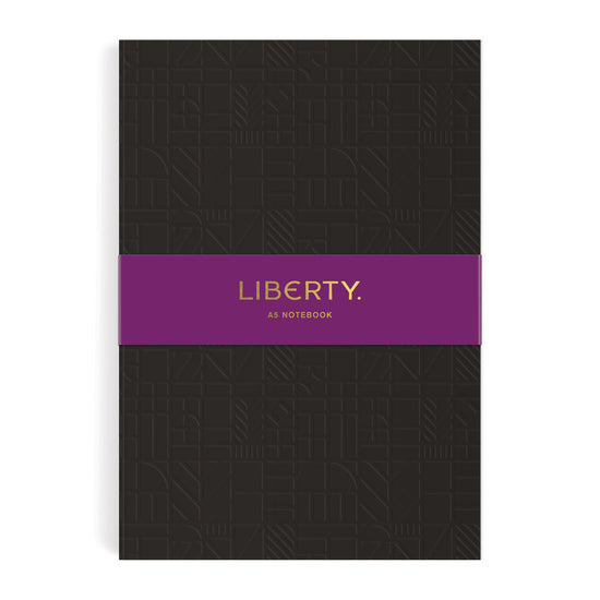 Liberty Black Tudor A5 Embossed Journal