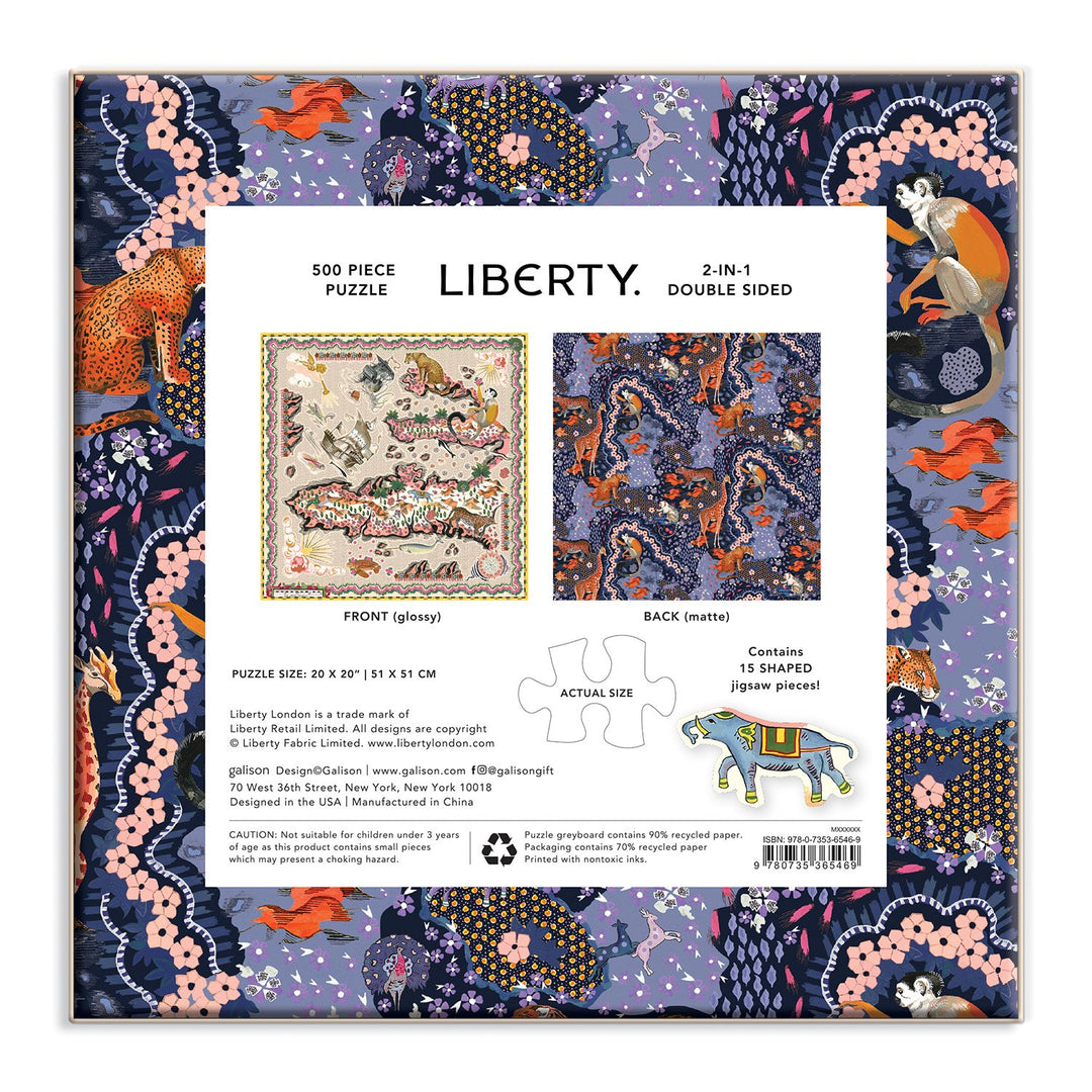 Liberty London Maxine Double-Sided 500 Piece Jigsaw Puzzle
