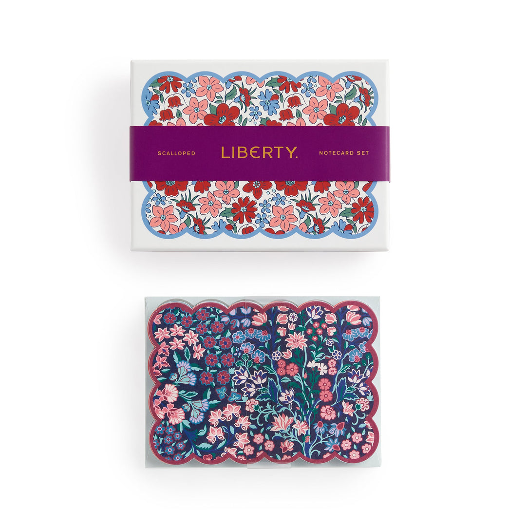 Liberty Scalloped Shaped Notecard Set