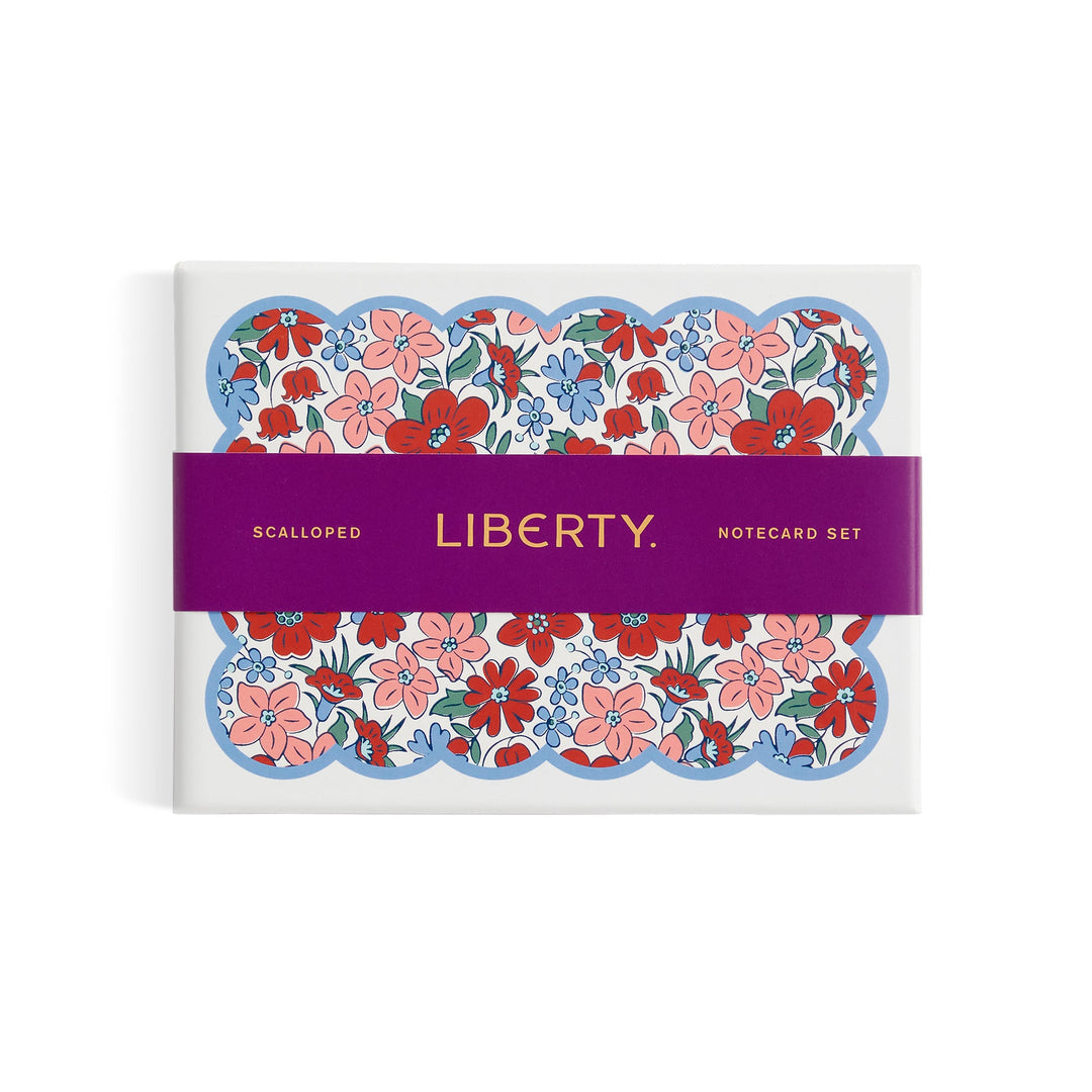 Liberty Scalloped Shaped Notecard Set