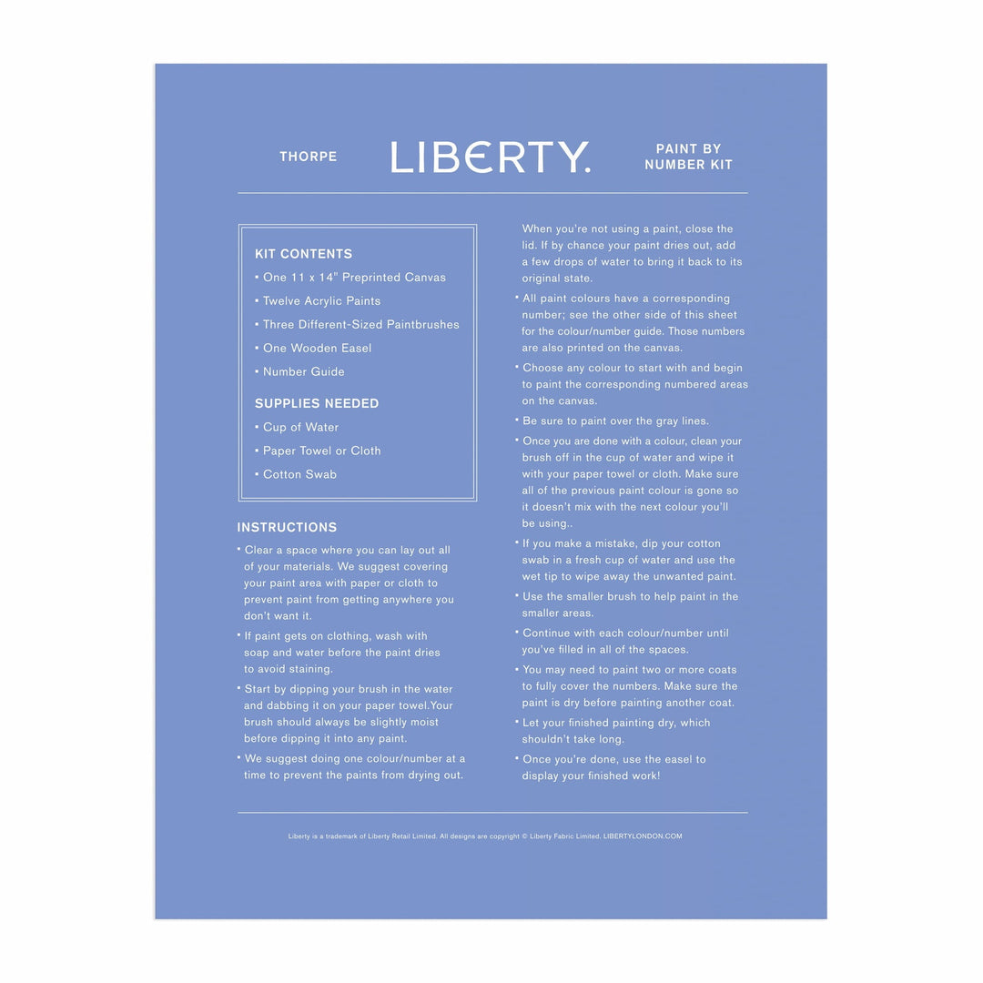 Liberty Thorpeness Paint By Number Kit