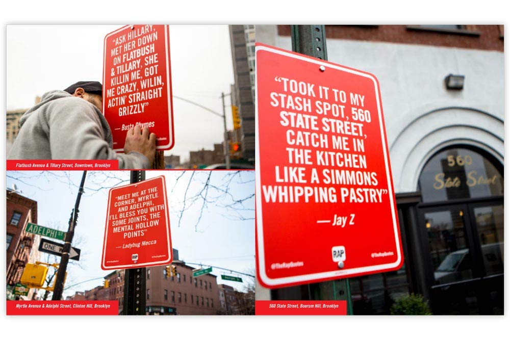 The Rap Quotes Coast to Coast: A Photographic Catalog and Maps of Site-specific Rap Lyrics from USA