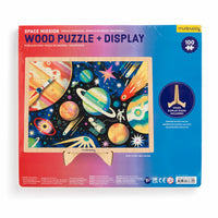 Space Mission 100 Piece Wood Puzzle + Display