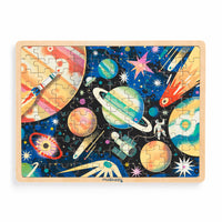 Space Mission 100 Piece Wood Puzzle + Display