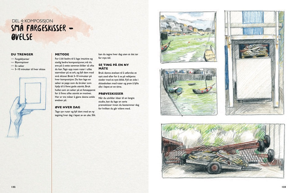 Denne boken vil lære deg å tegne med fargeblyanter!